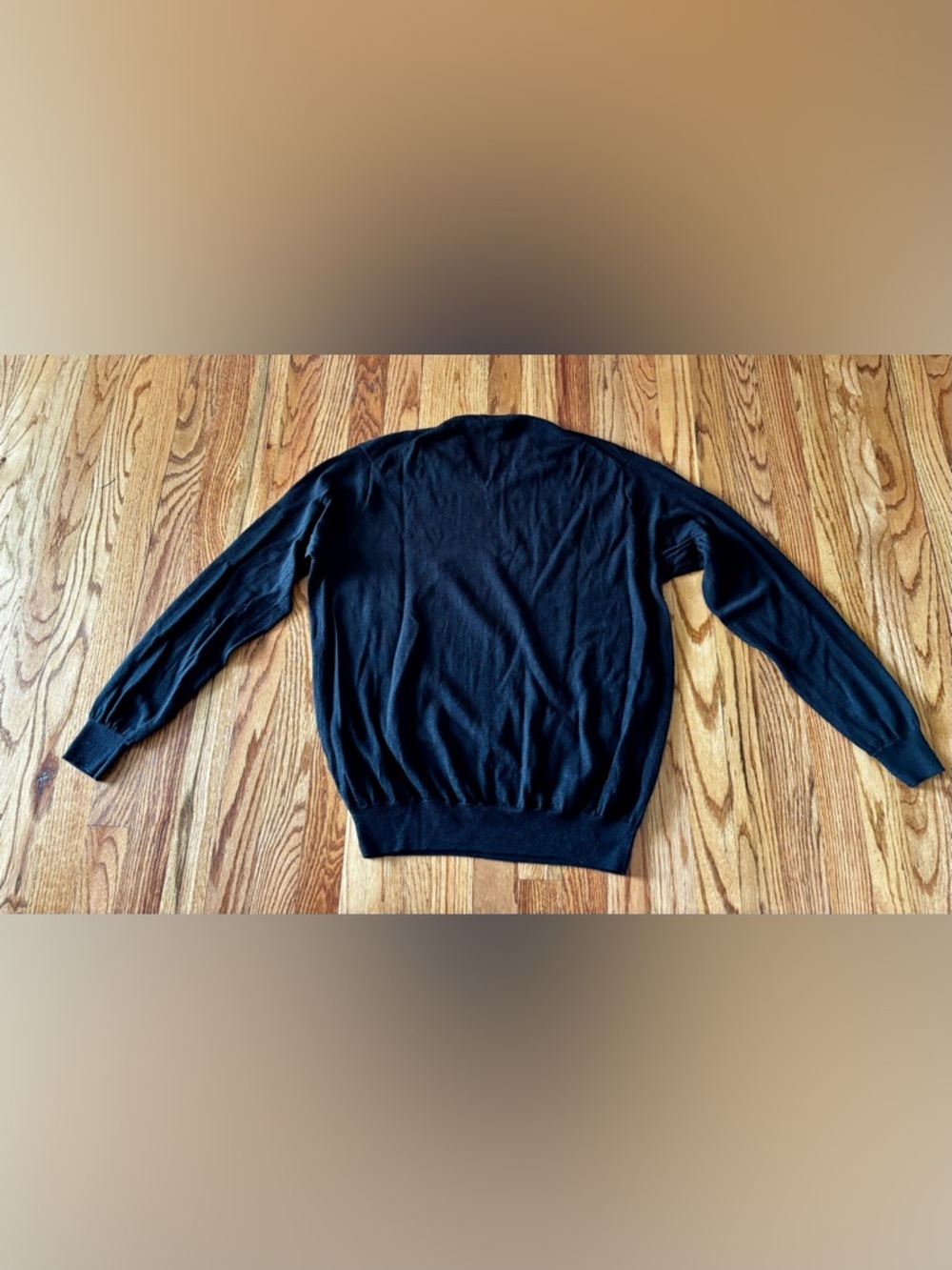 Peter Millar Black V-Neck Sweater - Classic Men's Knit Merino Wool Blend - Picture 7 of 7